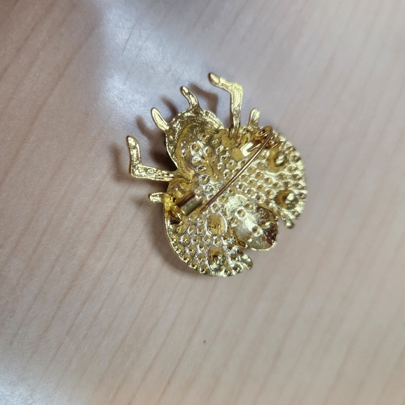 Colorful Rhinestone Ladybug Brooch - Picture 5 of 5